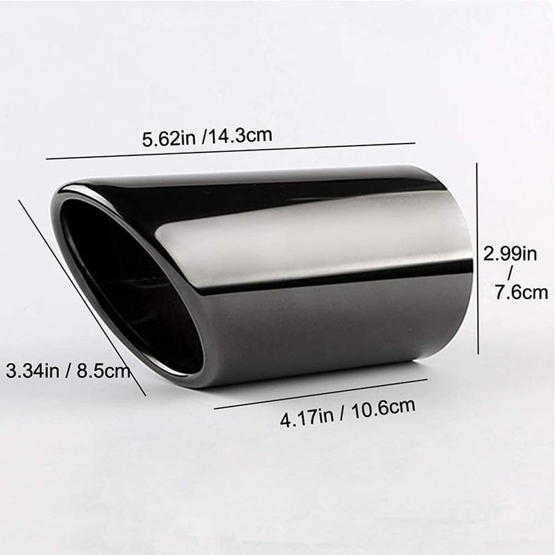 Dsycar Stainless Steel Exhaust Tips Pair, Chrome Polished, Compatible with Audi Q5/A4/A4L/A3, Compatible with VW CC 2012-2015/ Passat 1.8T 2.0T 2011-2015 / Tiguan 2011-2015 (Silver) - Image 5